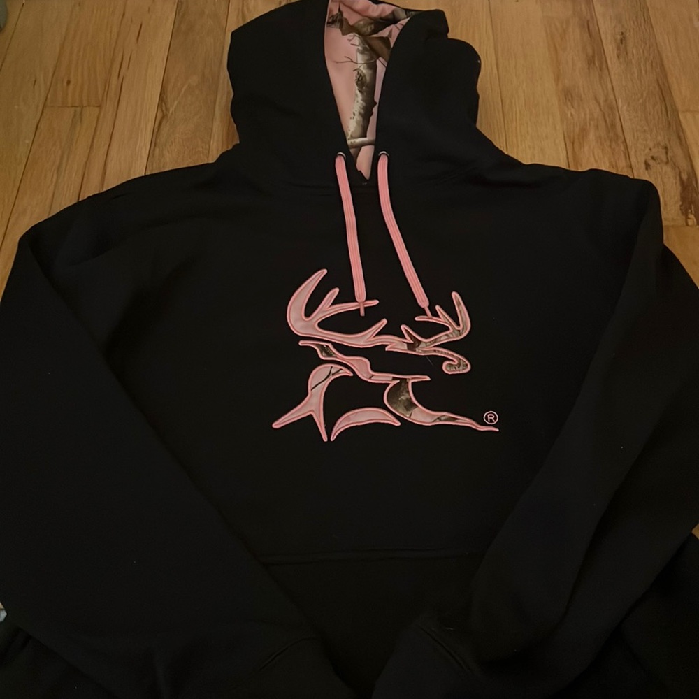 Bushmaster pink and black camo hoodie with pocket size small!